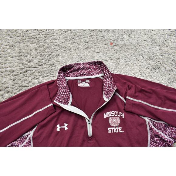 Under Armour Men's L Red Pullover Sweatshirt Loose Missouri State Quarter - Picture 7 of 7